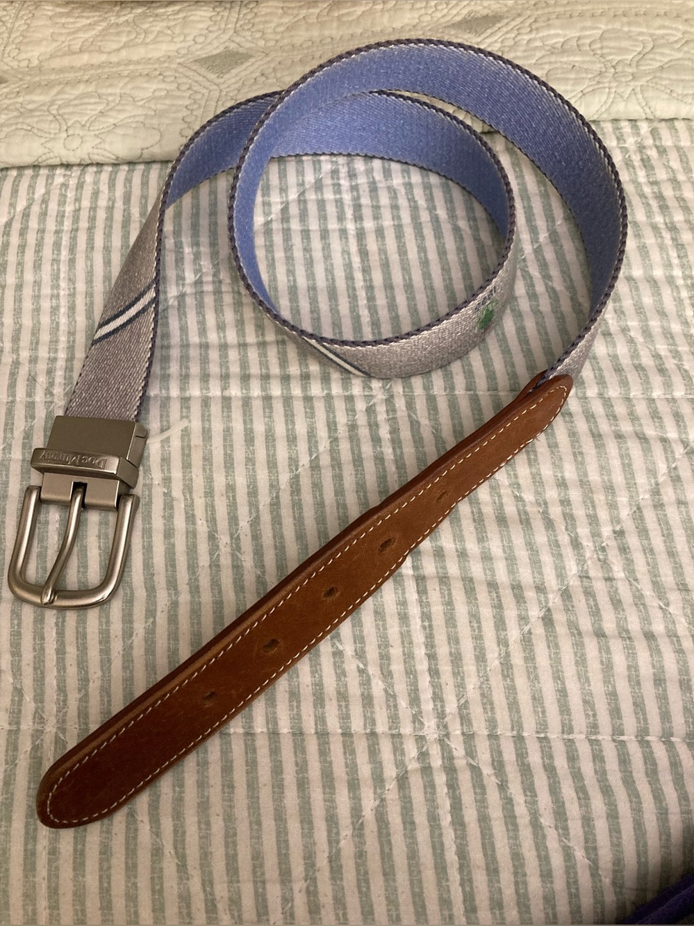 Doc Murphy REVERSIBLE Canvas/Leather Belt Country Club of Rochester